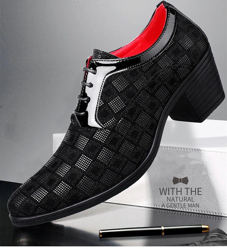 Sapato Masculino Social Xadrez Pontiagudo