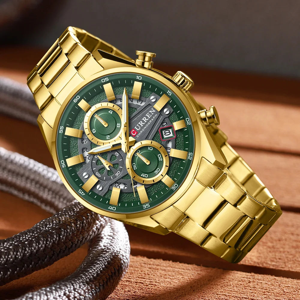 Relógio Masculino Quartzo com Cronógrafo Luxury by Loja Bruna Modas