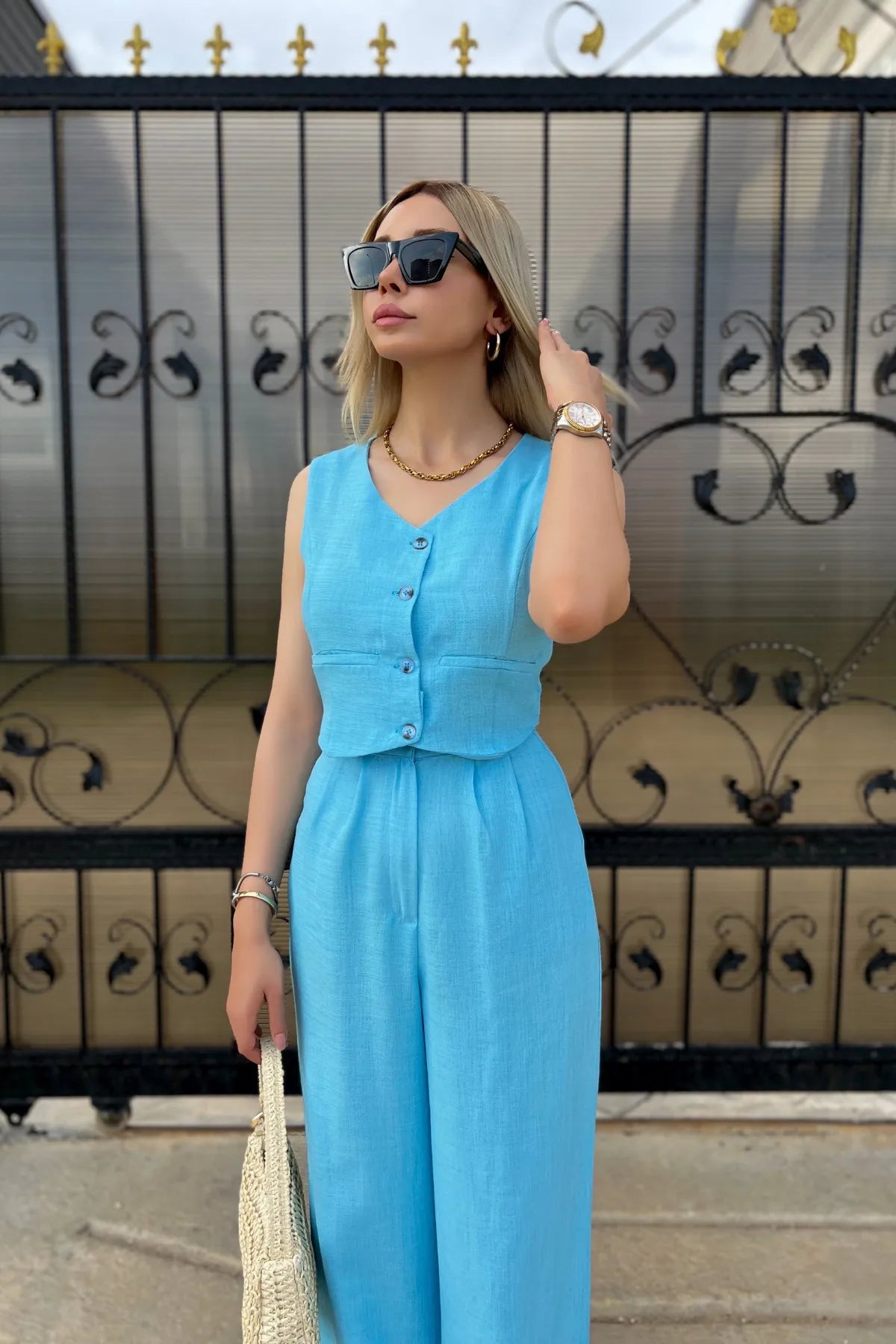 Conjunto Feminino Calça e Blusa Marise