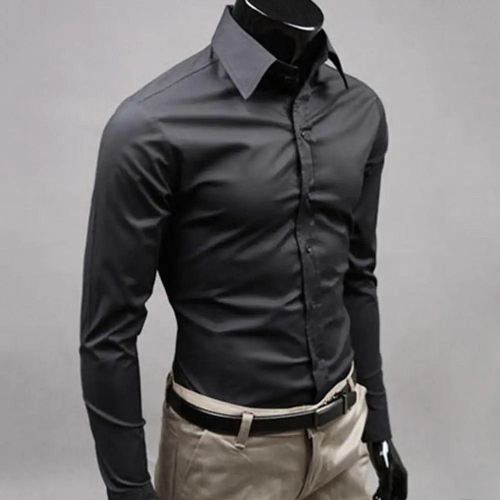 PROMOÇÃO Camisa Masculina Anti-Rugas de Algodão | Elegância e Conforto