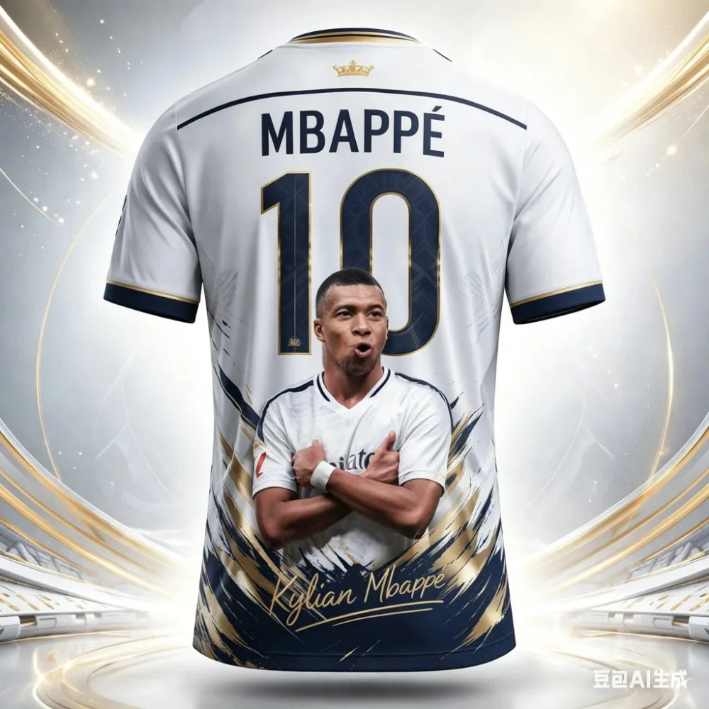 Camisa Masculina Sportwear com Estampa 3d Superestrela Mbappé