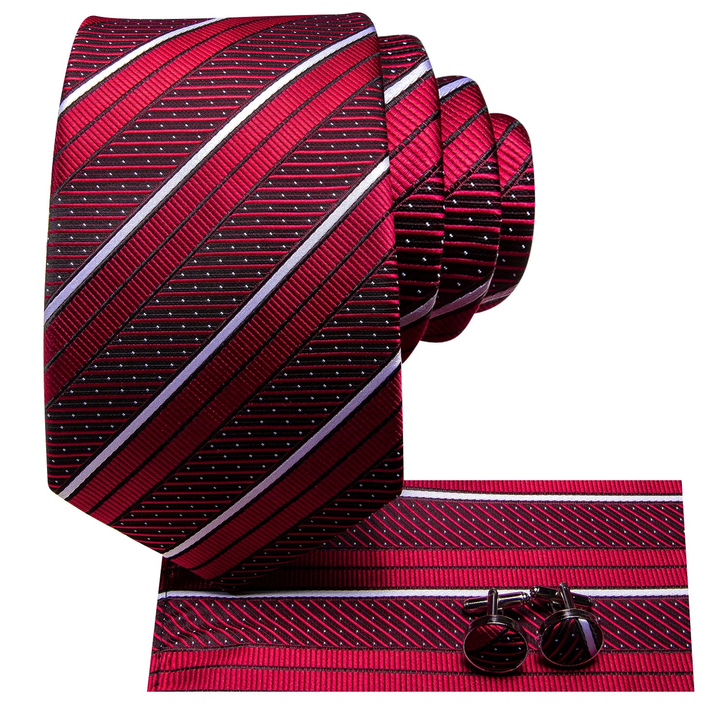 Gravata Masculina Listrada de Luxo com Acessórios