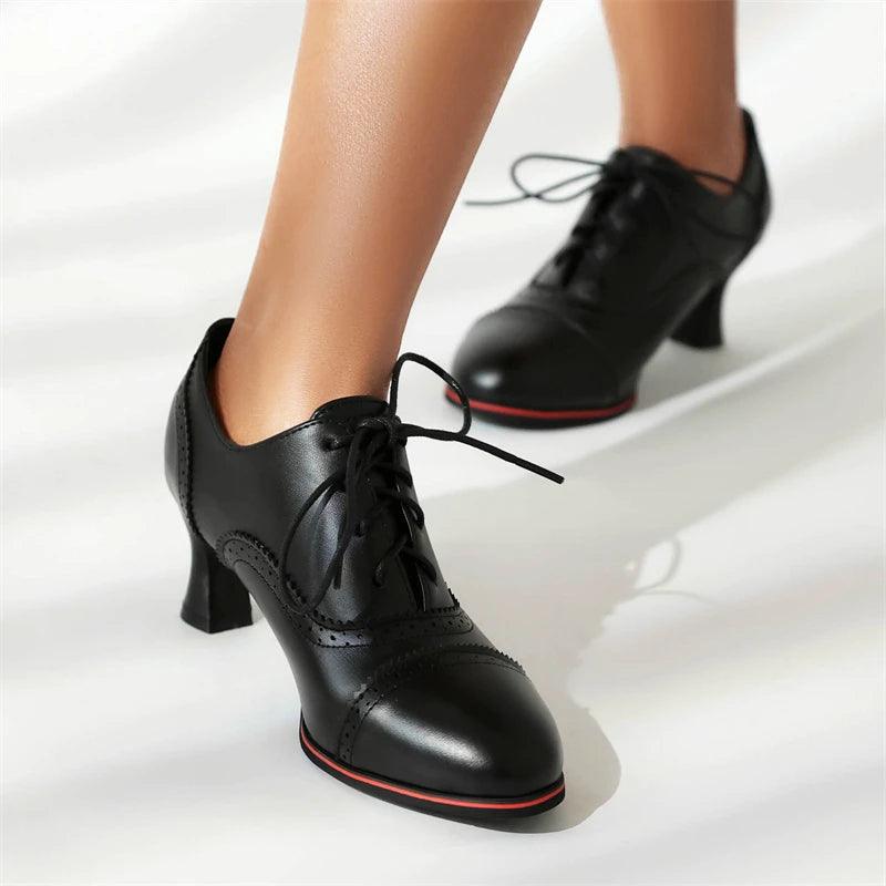 Sapato Feminino Retro Oxford A-Buybea
