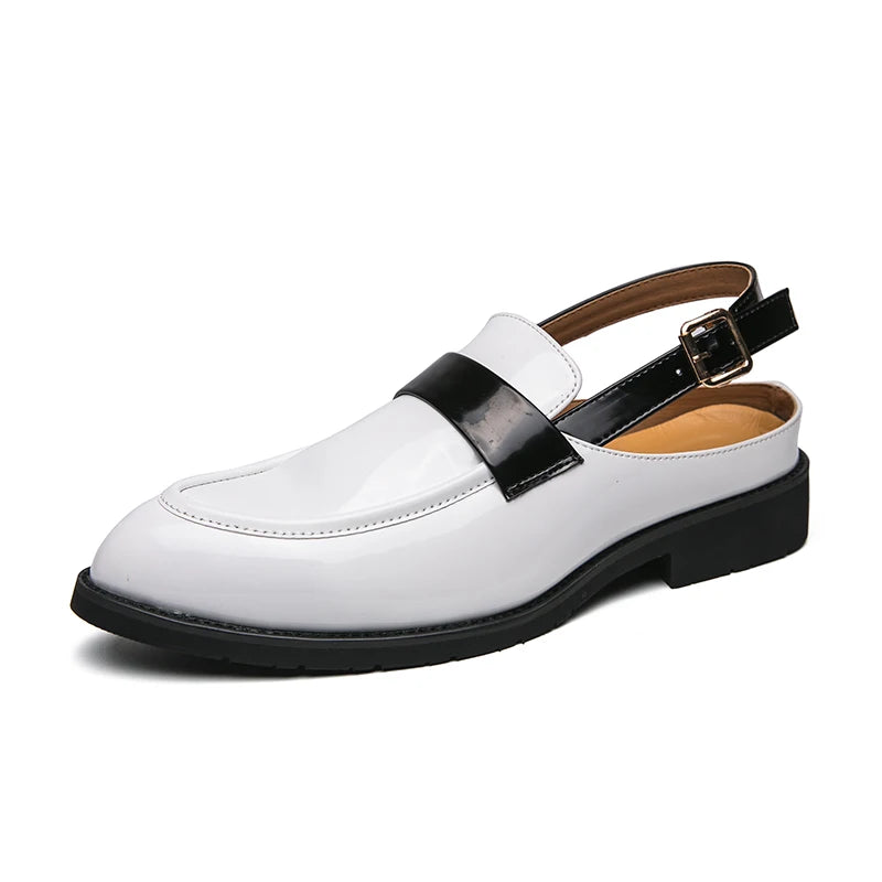Sapato Masculino Mule Social Couro Envernizado by Loja Bruna Modas