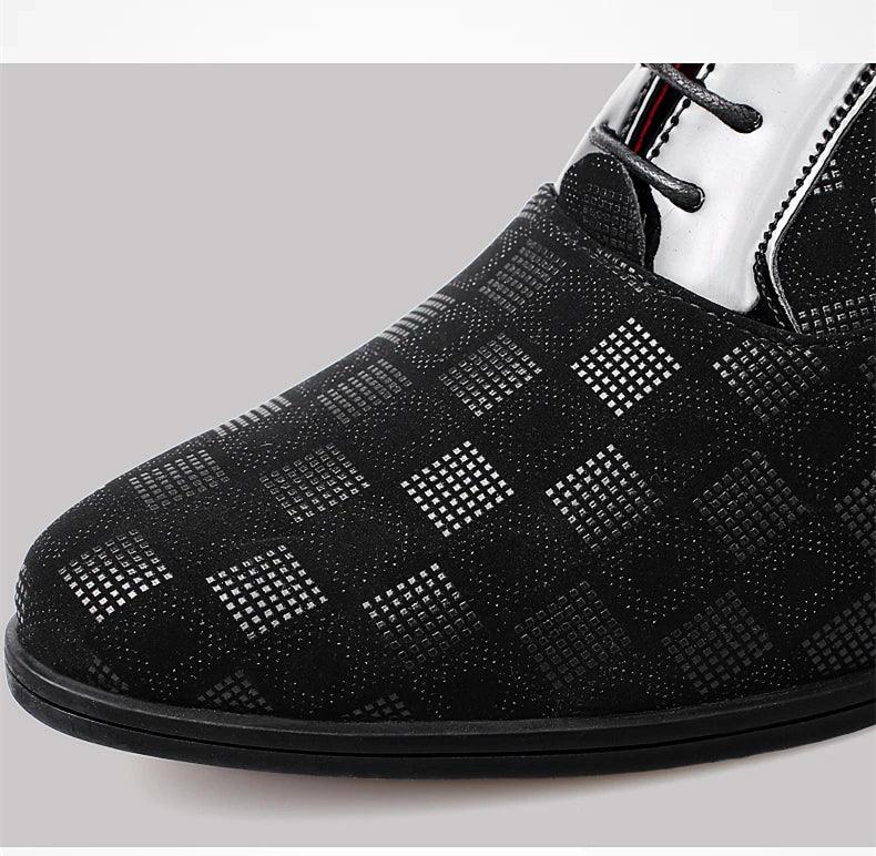 Sapato Masculino Social Xadrez Pontiagudo