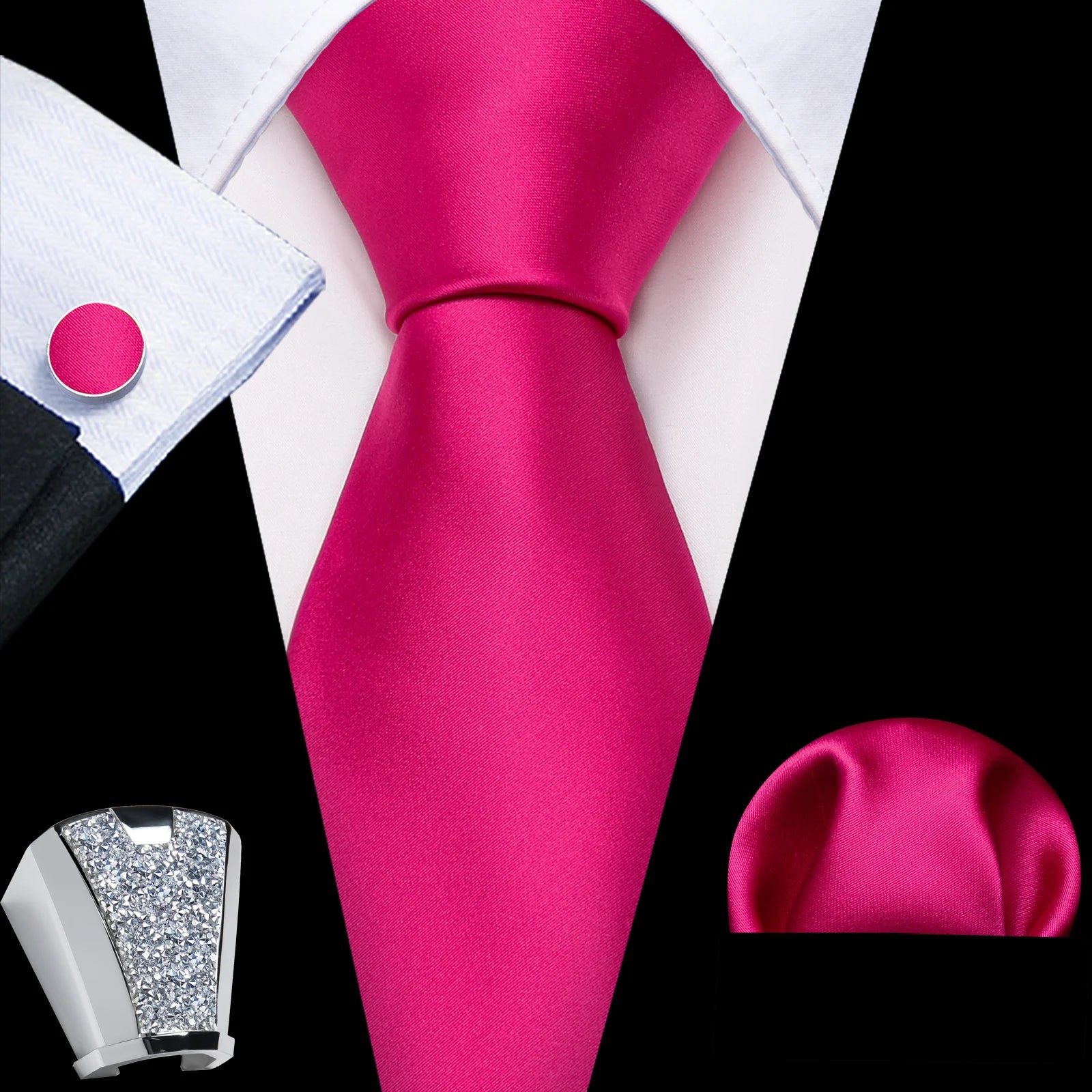 Gravata Masculina de Poliéster com Acessórios Design Exclusivo