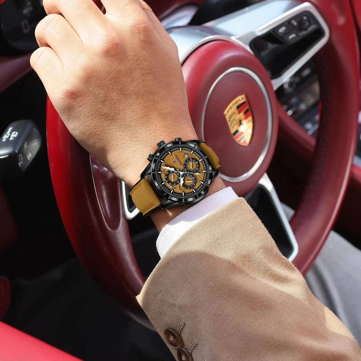 Relógio Masculino Vintage Noir Chrono