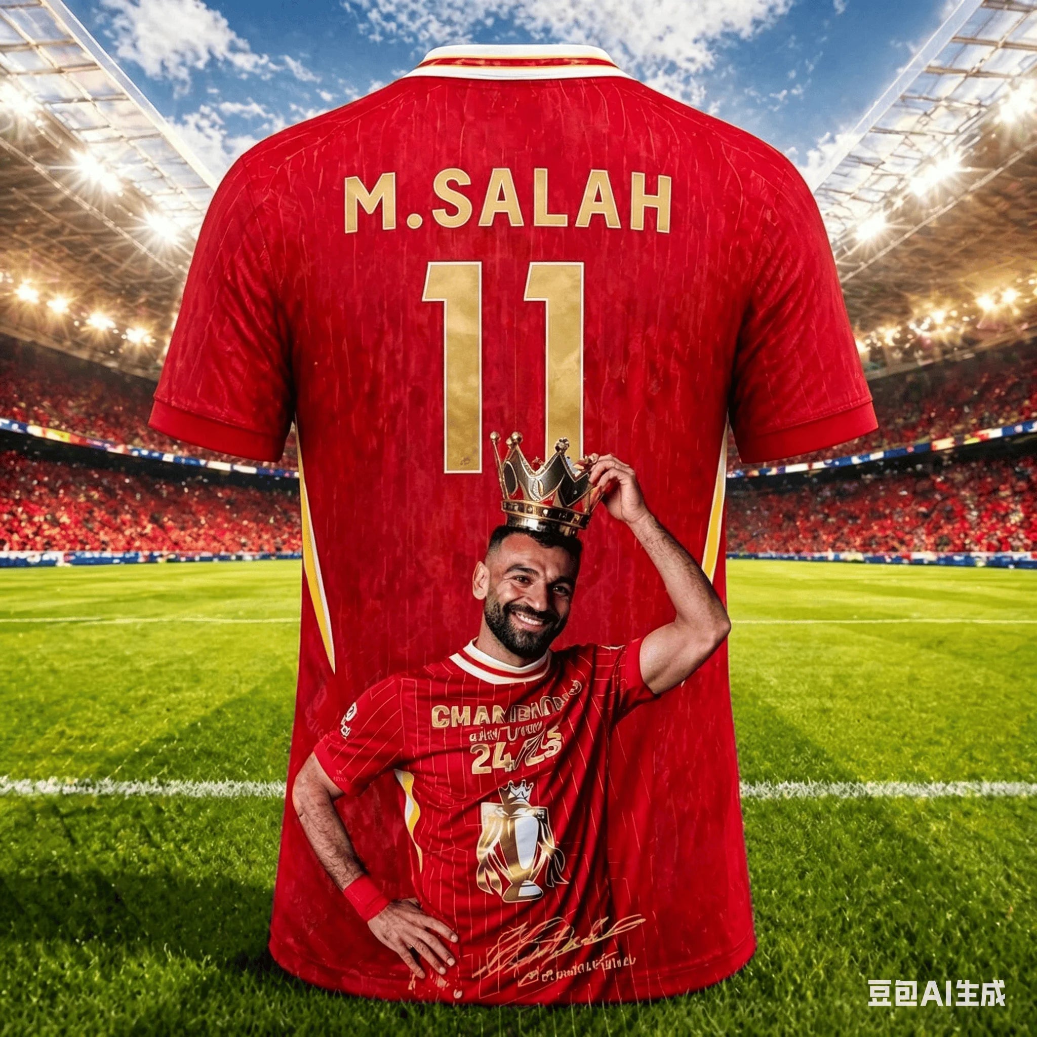 Camisa Masculina Esportiva com Estampa 3D M.SALAH