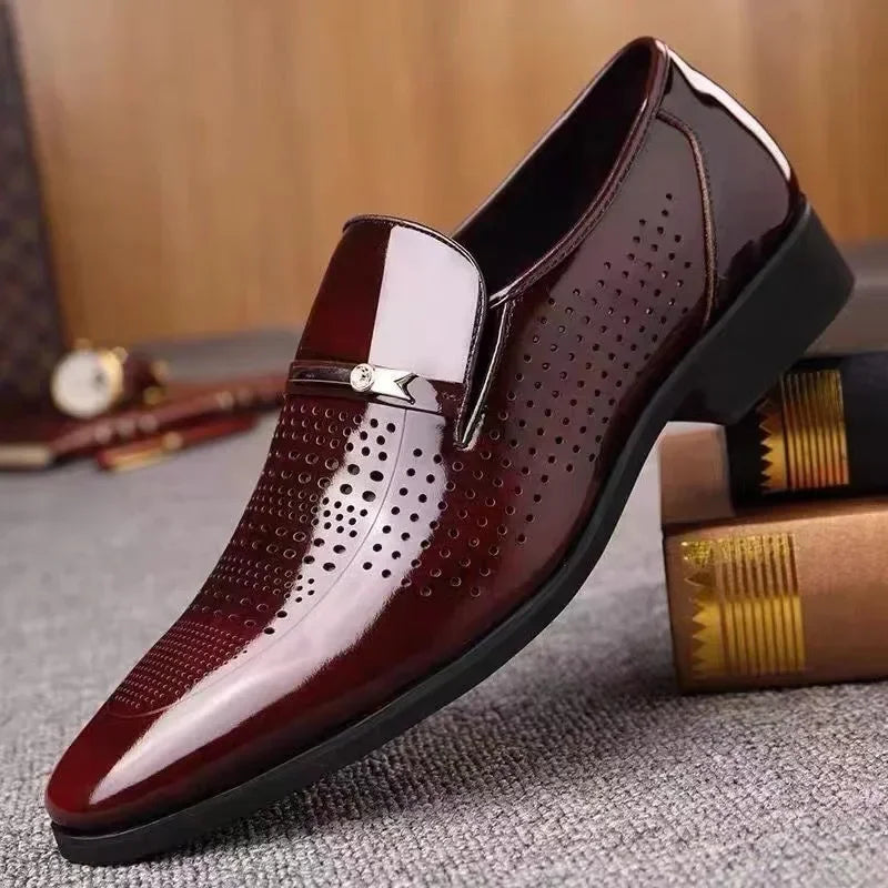 Sapato Masculino Oxford de Couro Envernizado by Loja Bruna Modas