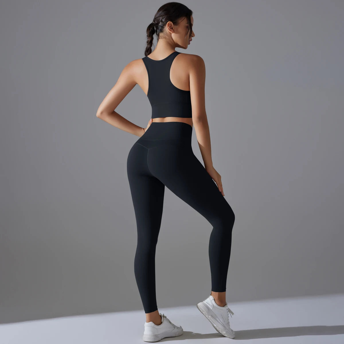 Conjunto Feminino Esportiva StreetWear Com Top e Calça Fitness