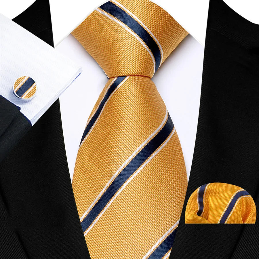 Gravata Masculina de Luxo com Estampa Paisley com Acessórios