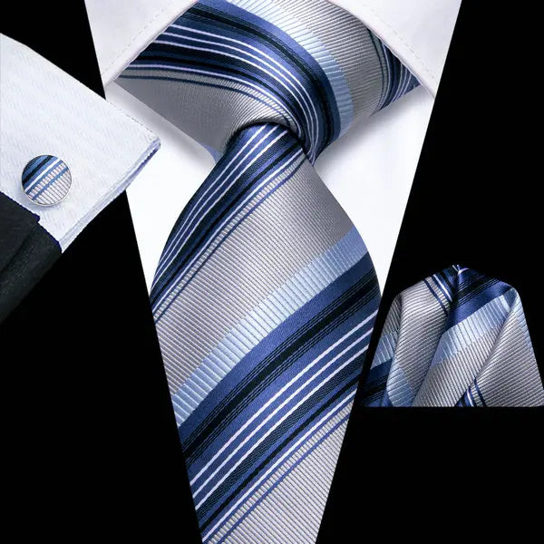 Kit Gravata Masculina Social Listrada com Acessórios