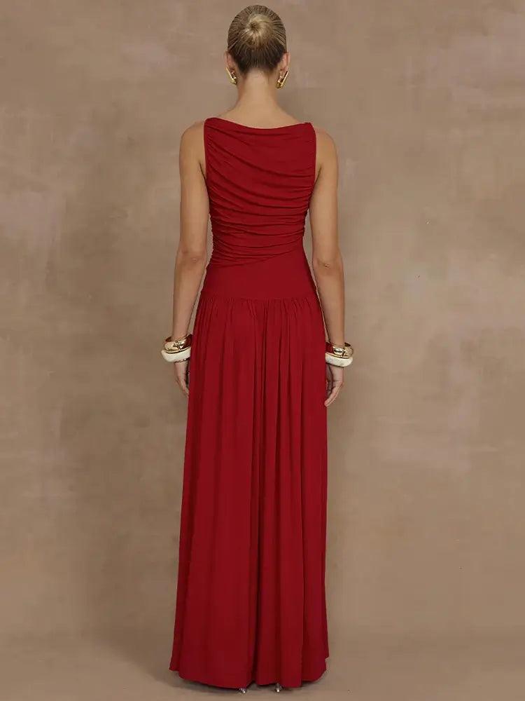 Vestido Longo Feminino Maxi Sem Mangas