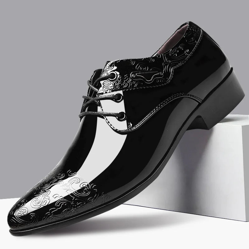 Sapato Social Masculino Brogue Brilhante