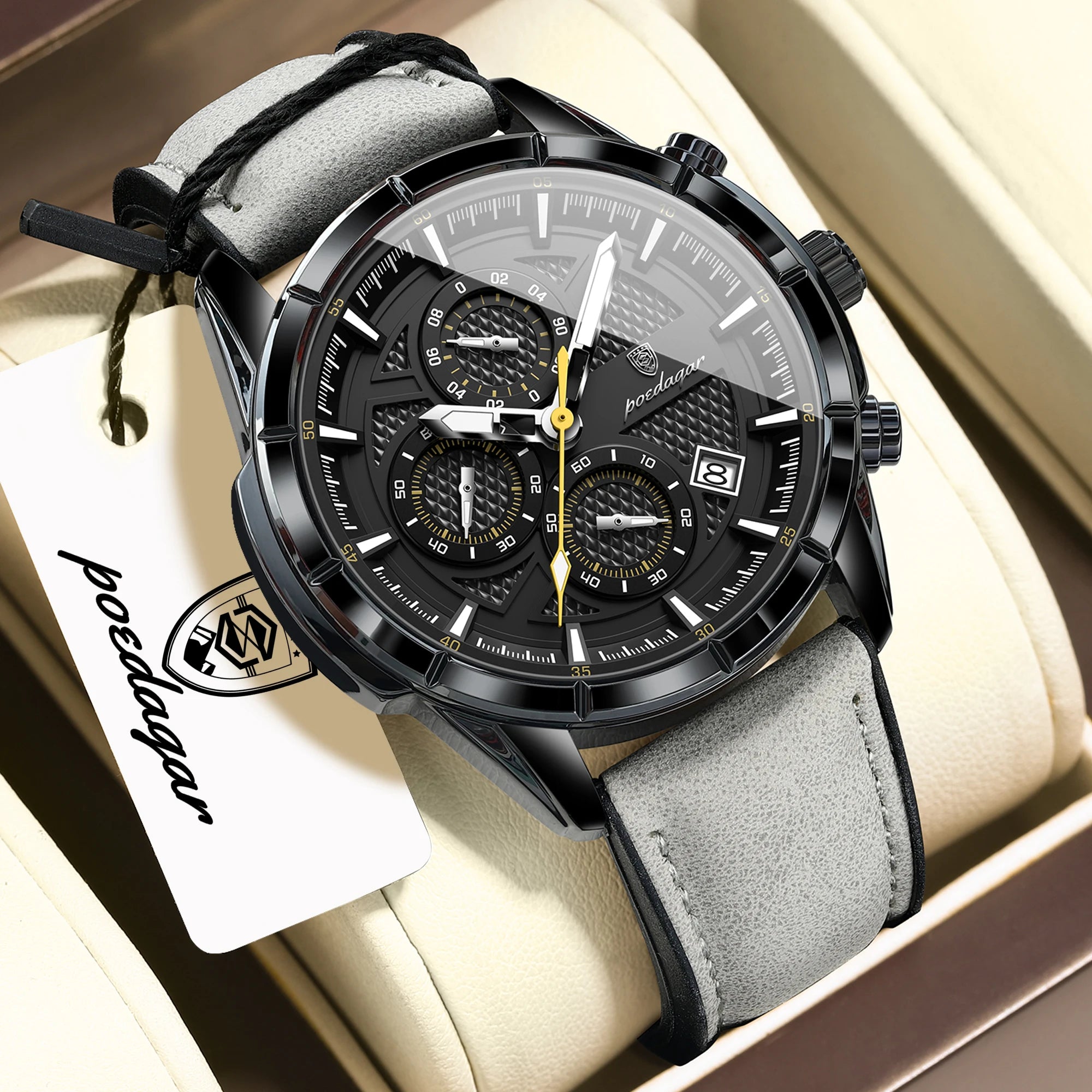 Relógio Masculino Vintage Noir Chrono
