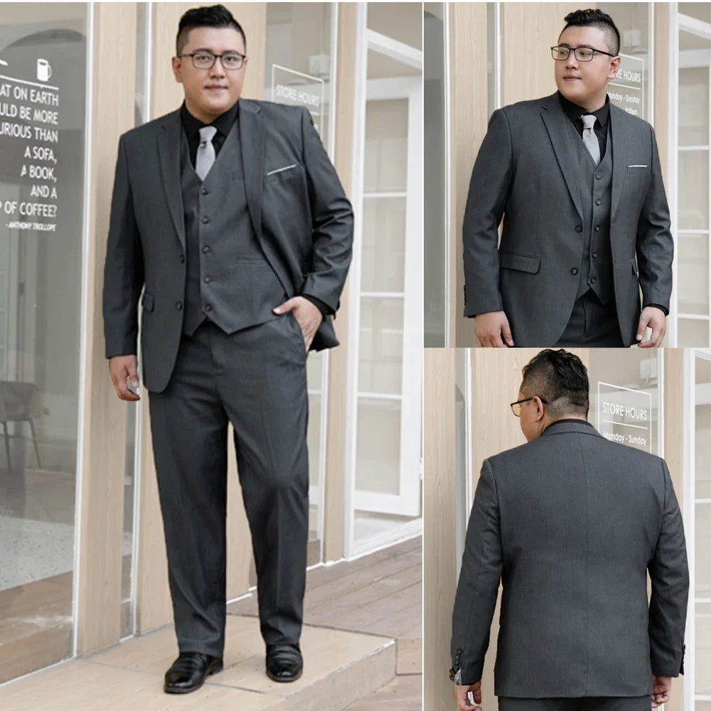 Terno Masculino Clássico Plus Size - Blazer e Calça