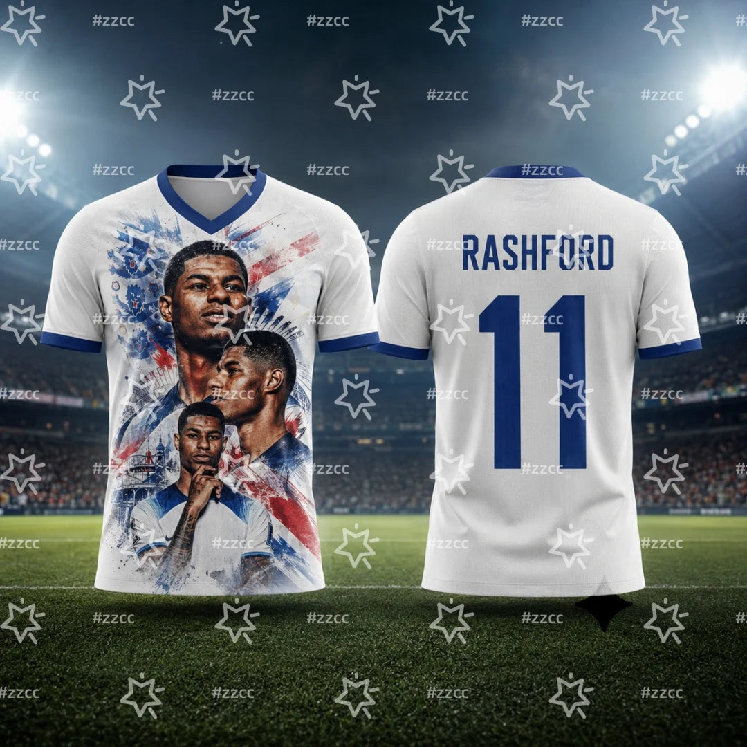 Camisa Masculina Esportiva Estampa 3D Rashford 11