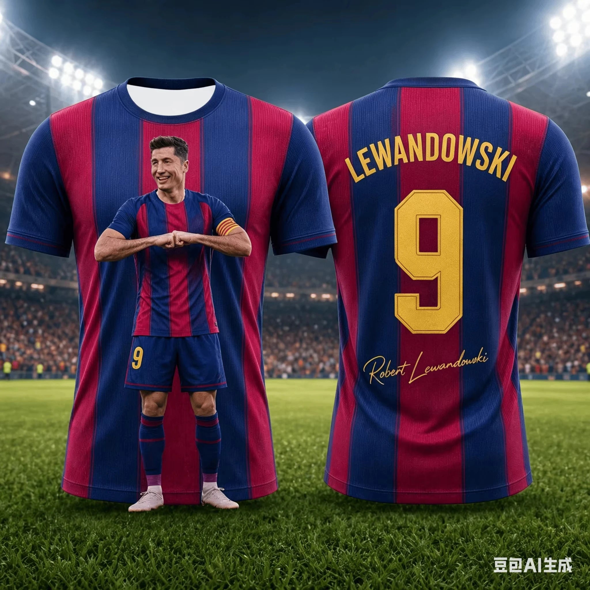 Camisa Masculina Esportiva T-Shirt Superestrela Lewandowski