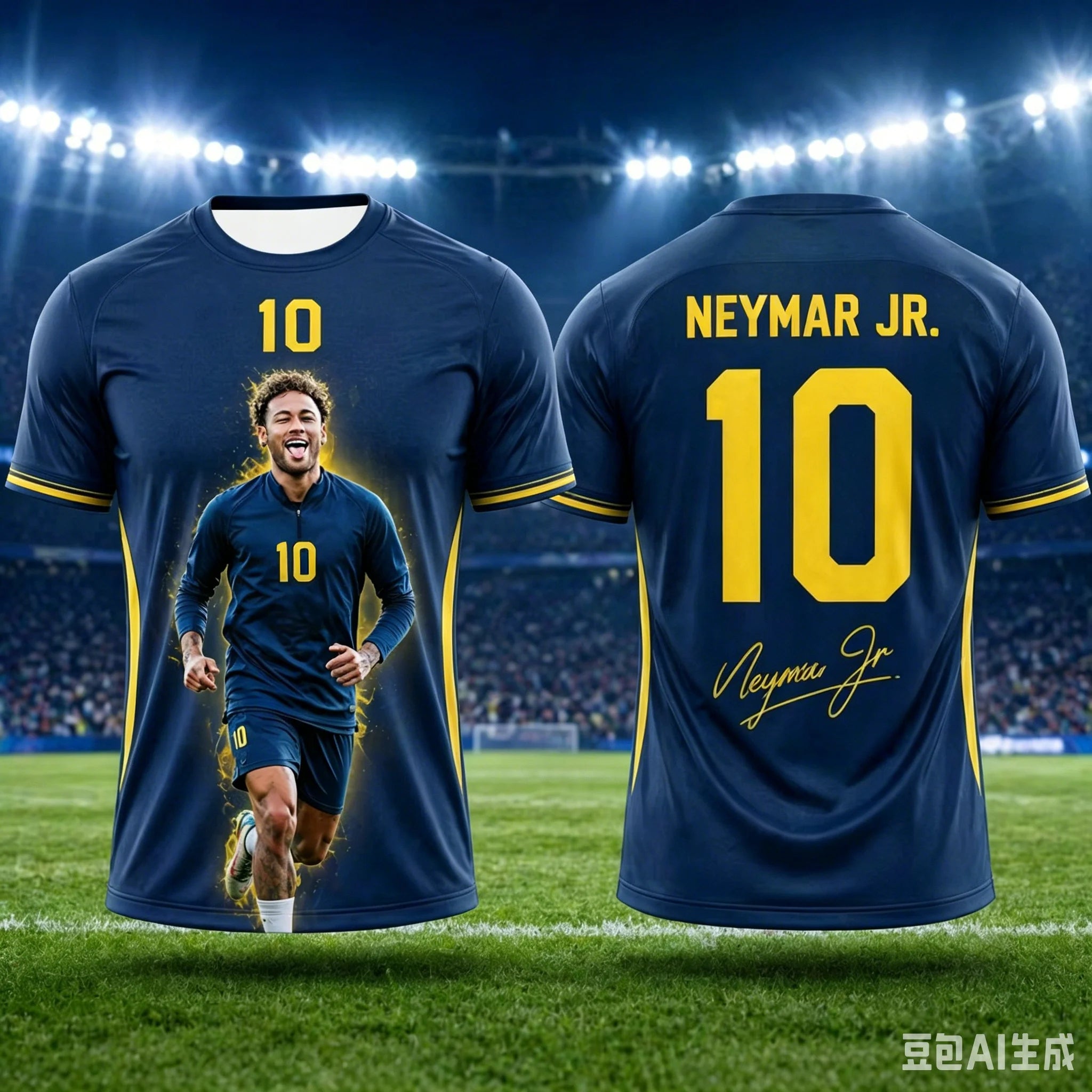 Camisa Masculina Esportiva T-Shirt Estampa 3D Neymar