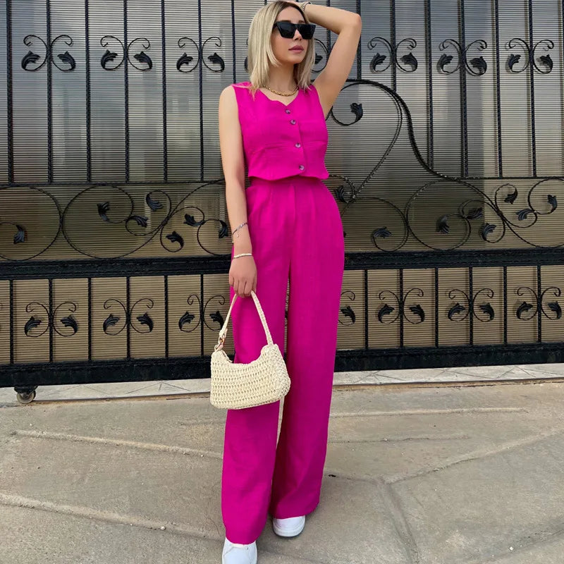 Conjunto Feminino Calça e Blusa Marise