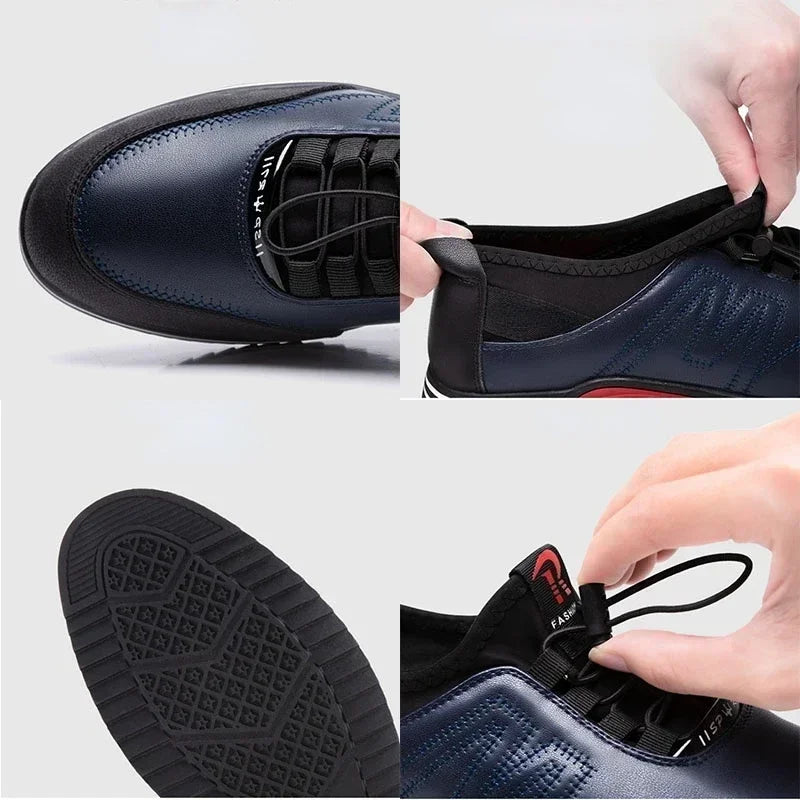 Sapato Masculino Casual Couro PU Respirável