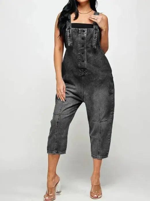 Macacão Feminino Jeans Denim Pérola