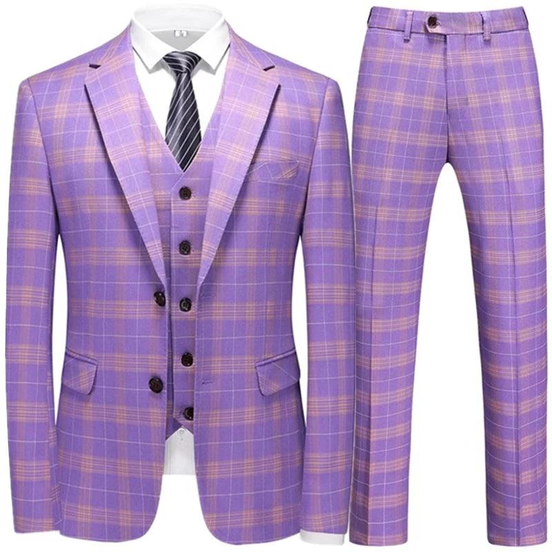 Terno Masculino Slim Xadrez Bruna Modas 3 Peças - Estilo e Conforto