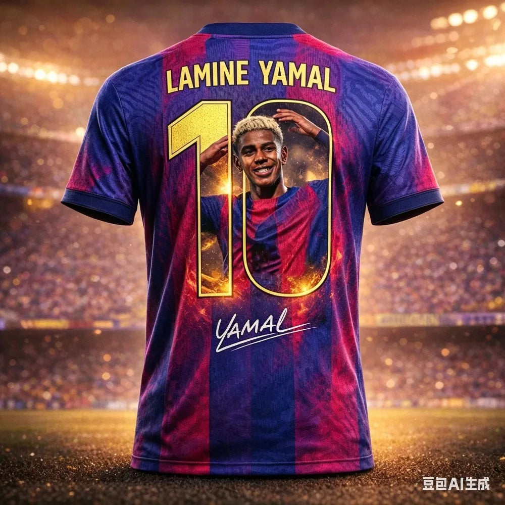 Camisa Masculina Esportiva T-Shirt Estampa 3D Superestrela Lamine Yamal