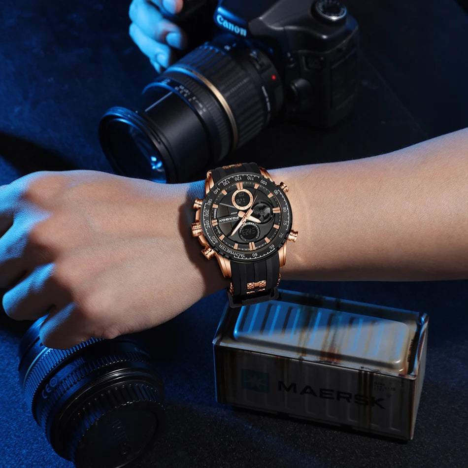 Relógio de Pulso Masculino Militar Stopwatch by Loja Bruna Modas