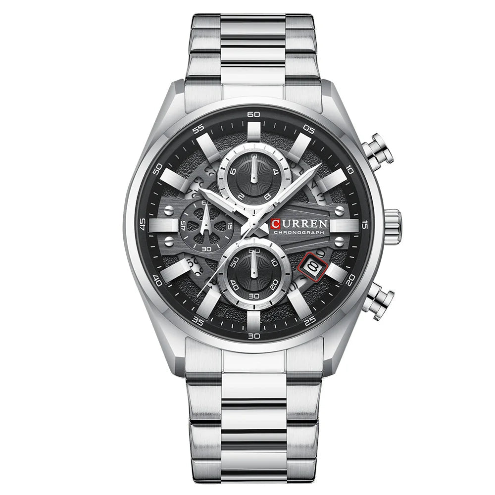 Relógio Masculino Quartzo com Cronógrafo Luxury by Loja Bruna Modas