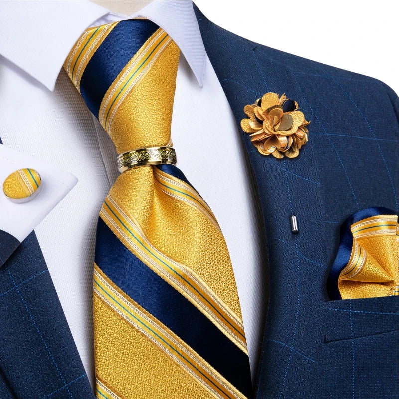 Gravata Masculina de Luxo 8cm com Acessórios