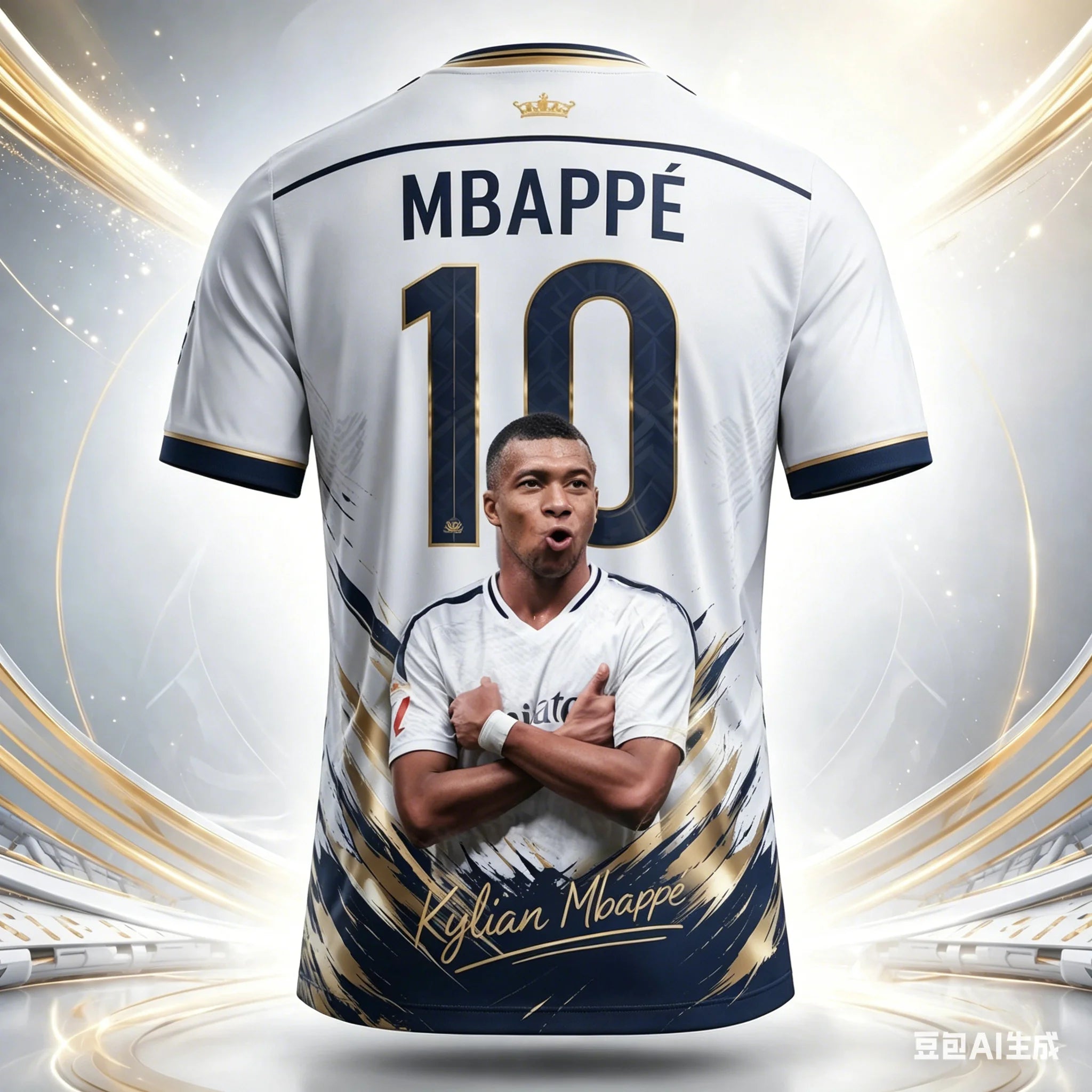 Camisa Masculina Sportwear com Estampa 3d Superestrela Mbappé