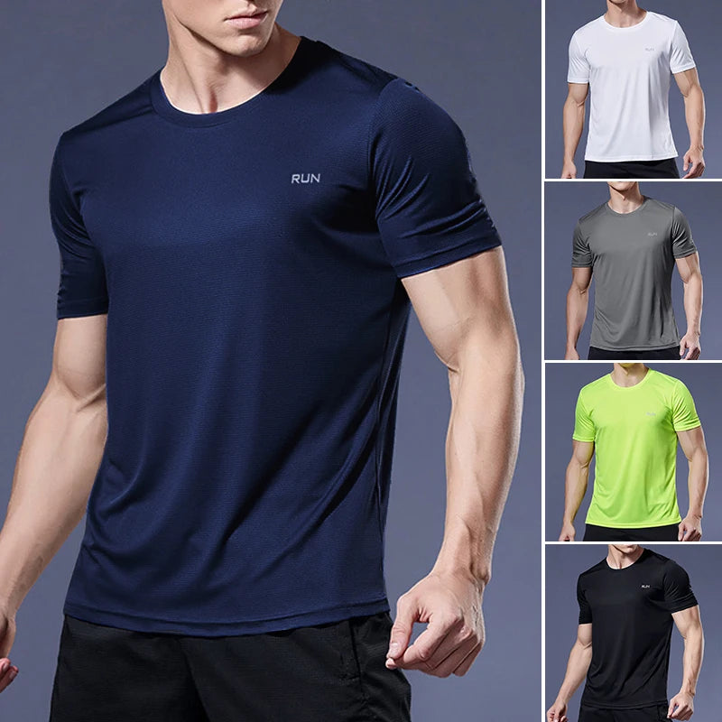 Camisa Masculina Esportiva de Compressão Secagem Rápida