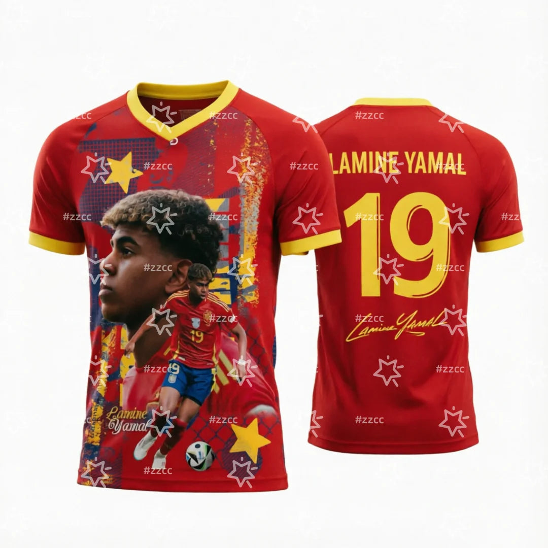 Camisa Masculina Esportiva Edição Comemorativa Lamine Yamal