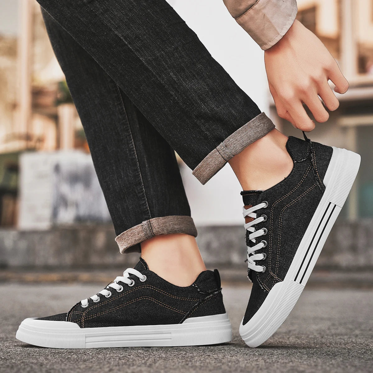 Tênis Masculino Casual Denim