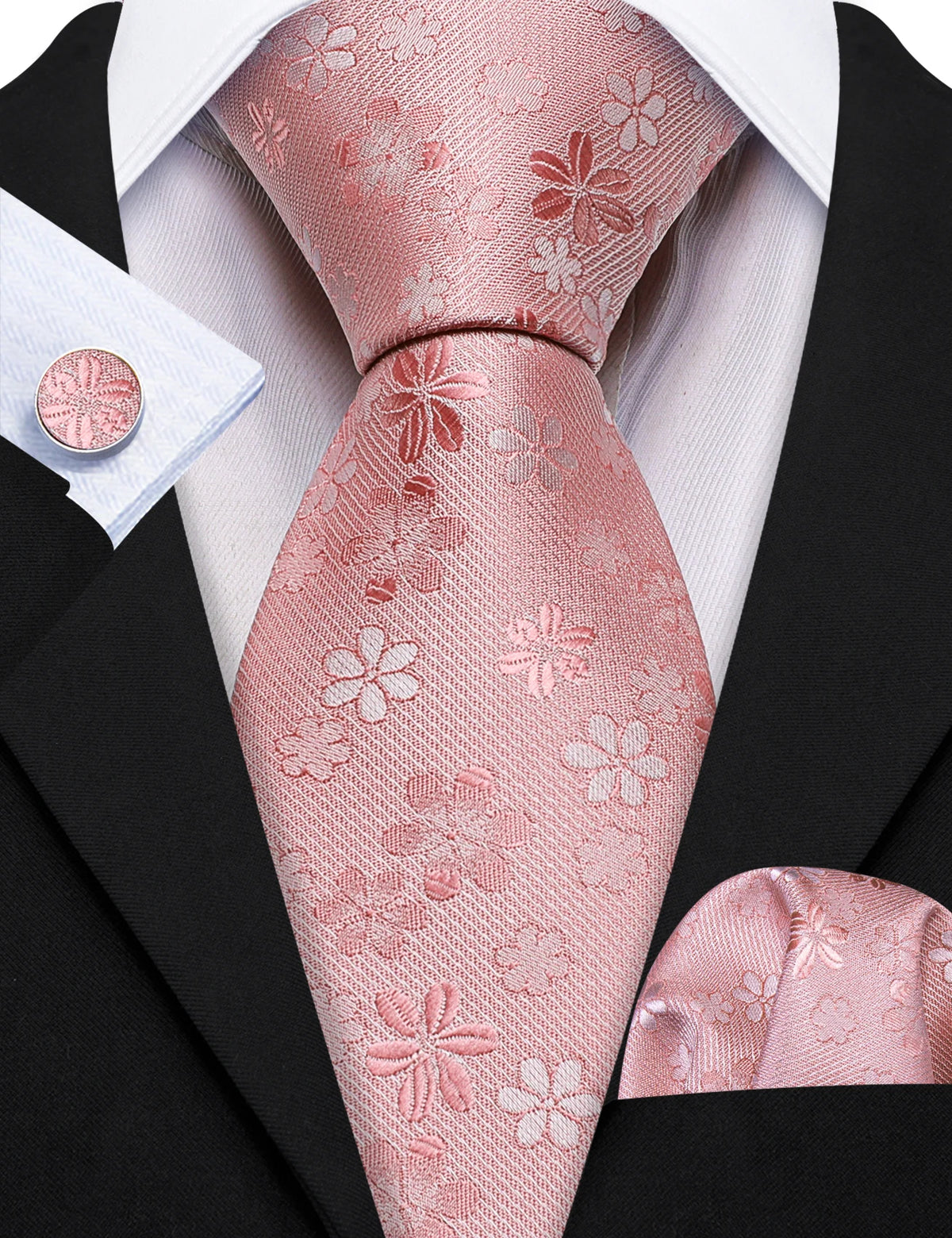 Gravata Masculina de Luxo com Estampa Floral