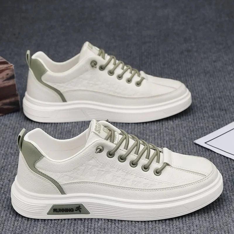 Tênis Casual Masculino de Couro PU com Conforto e Estilo