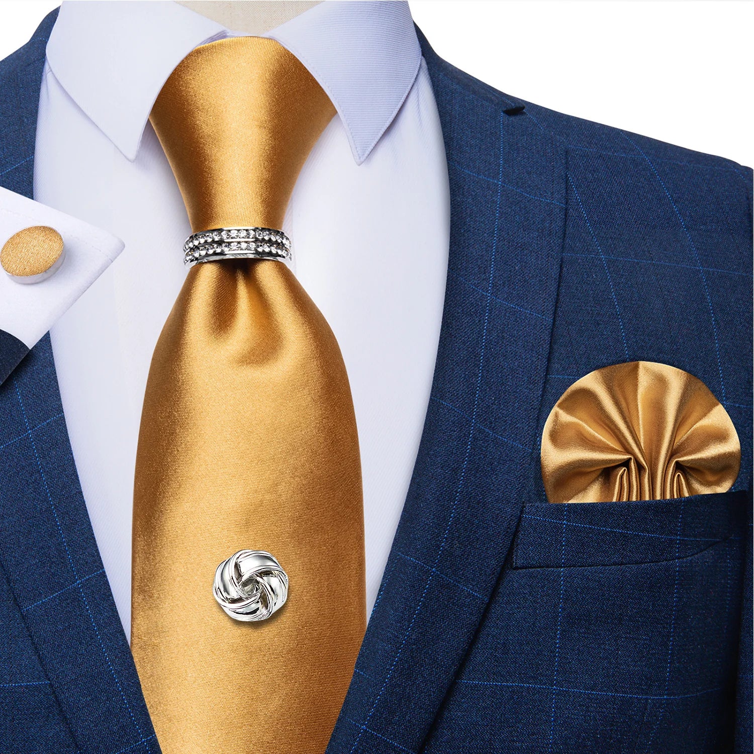 Conjunto de Gravata Masculina de Luxo 8cm