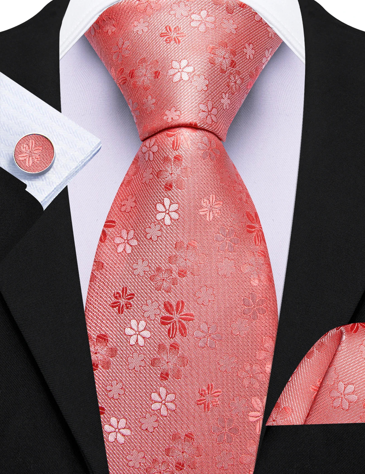 Gravata Masculina de Luxo com Estampa Floral
