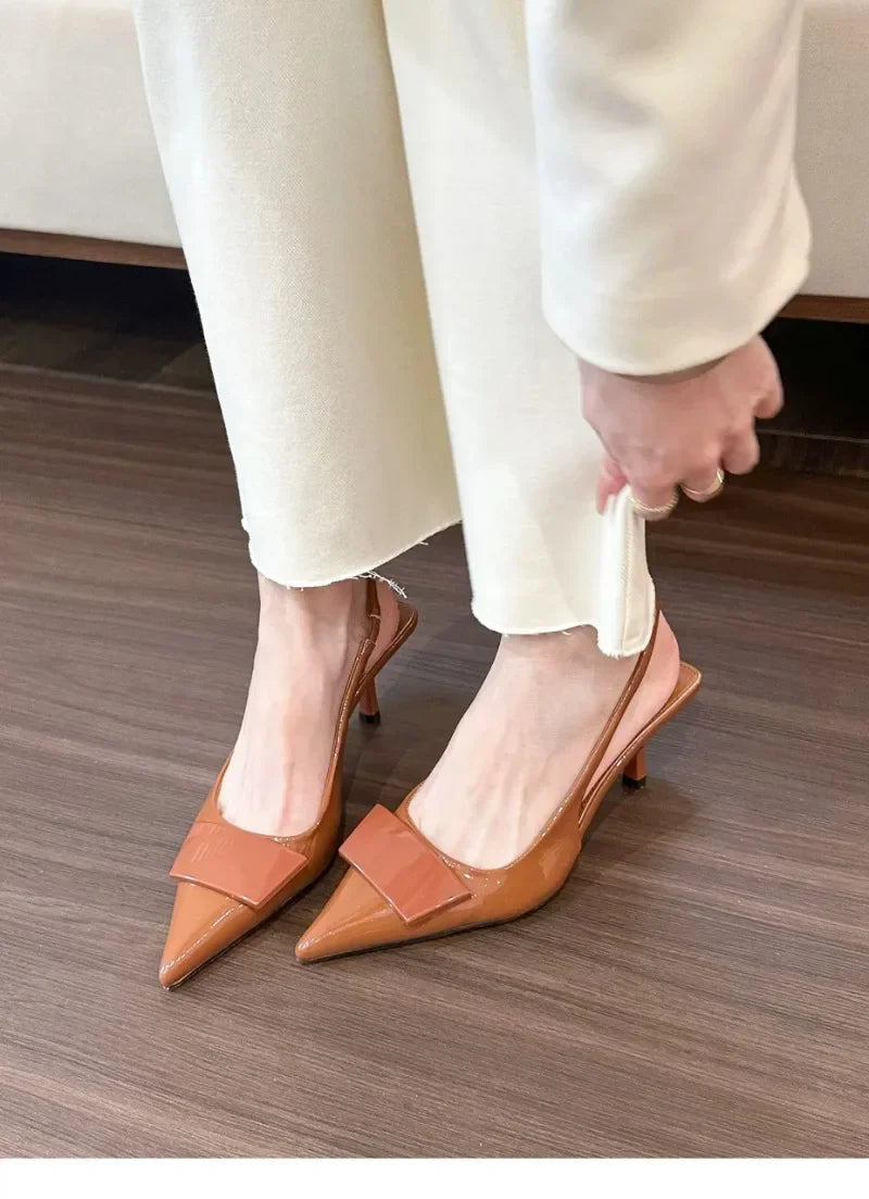 Sapato Feminino Bico Fino de Luxo Elegante