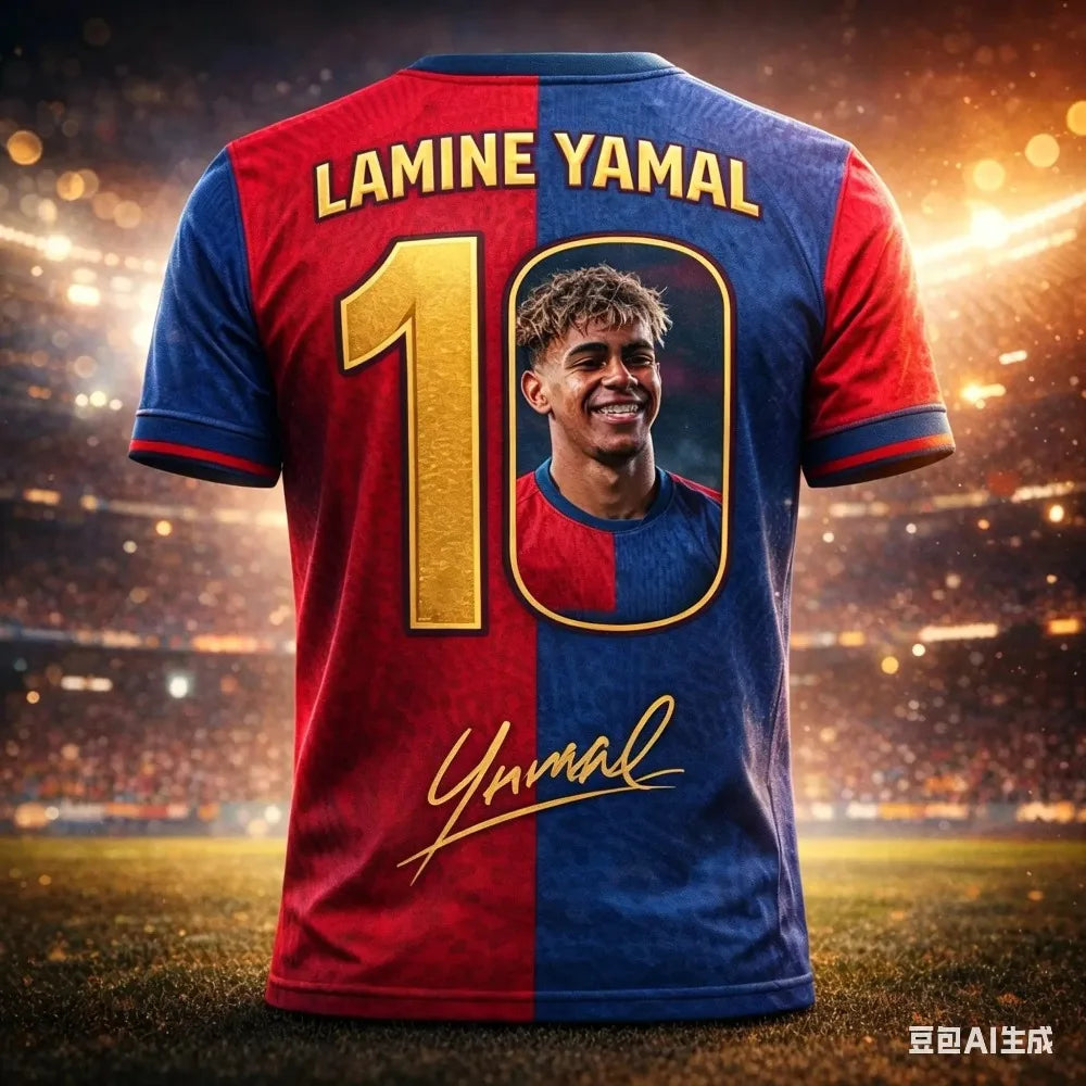 Camisa Masculina Esportiva T-Shirt Estampa 3D Superestrela Lamine Yamal