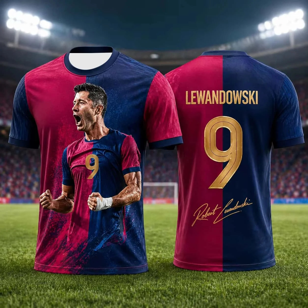 Camisa Masculina Esportiva T-Shirt Superestrela Lewandowski