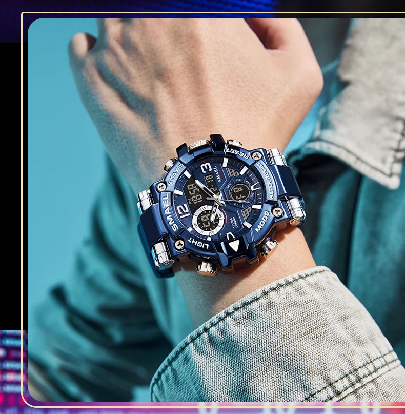Relógio Masculino Esportivo de Quartzo AquaChronos 50 by Loja Bruna Modas