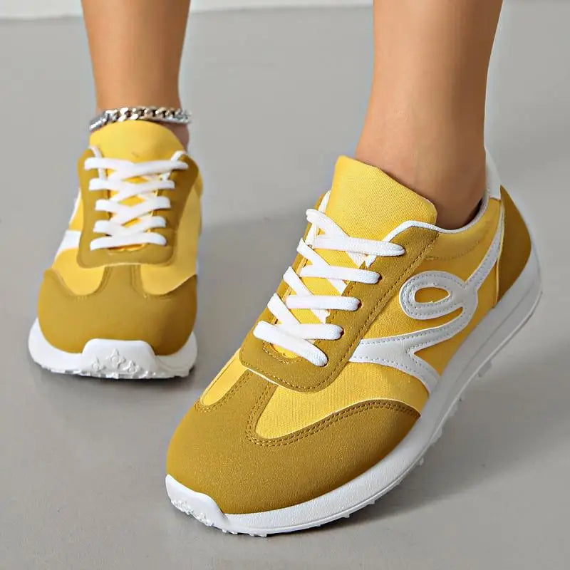 Tênis Feminino Casual Listrado Antiderrapante