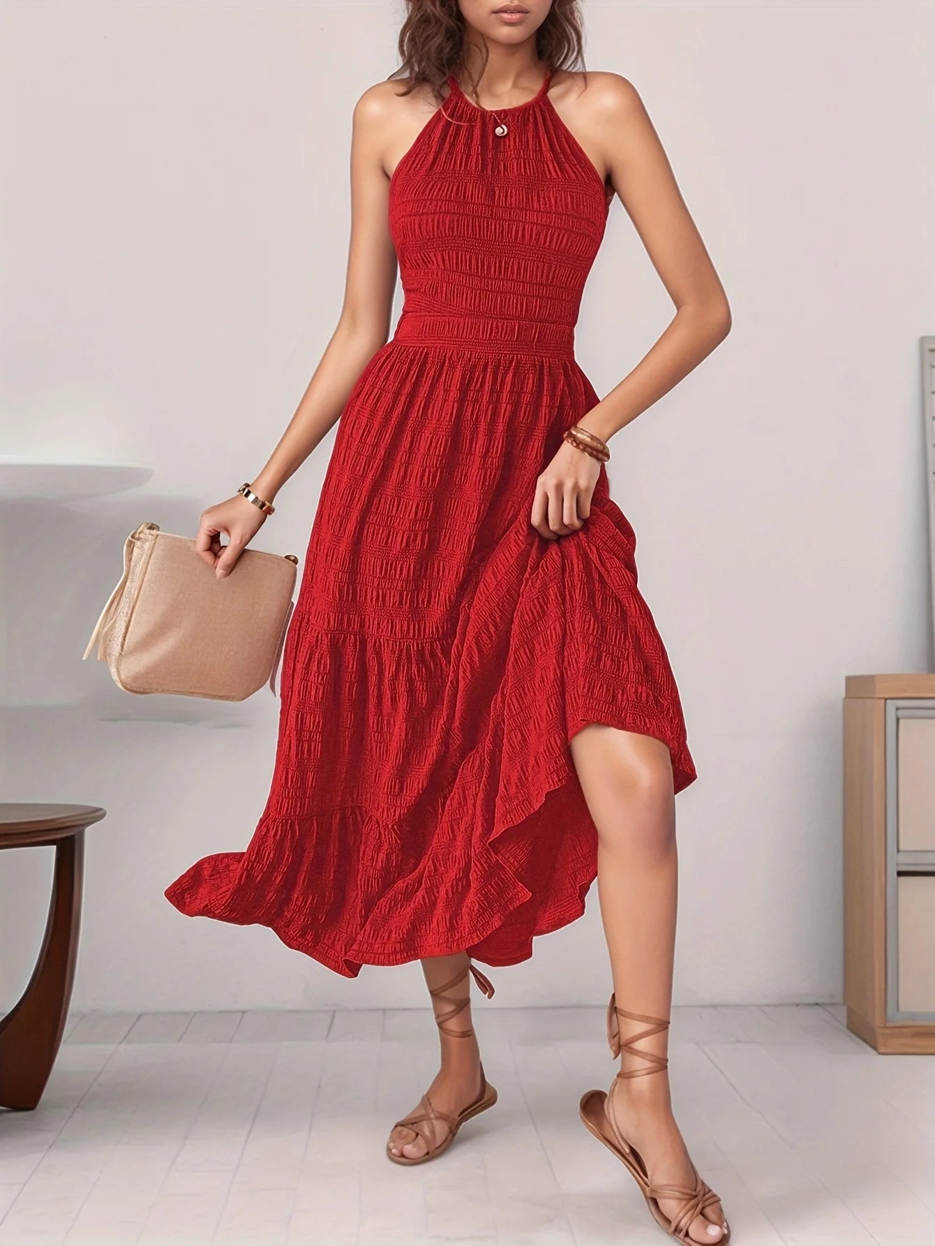 Vestido Longo Maxi Feminino Elegante by Loja Bruna Modas