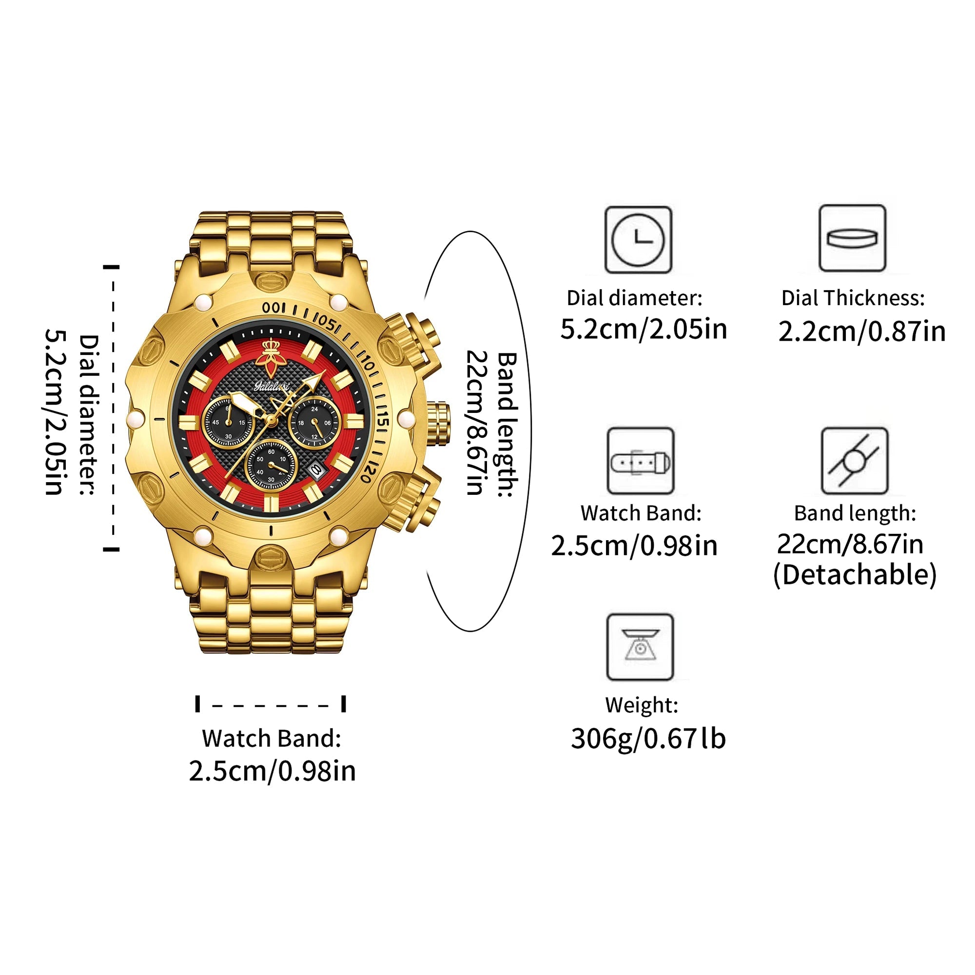 Relógio Masculino de Luxo CrownStrike™