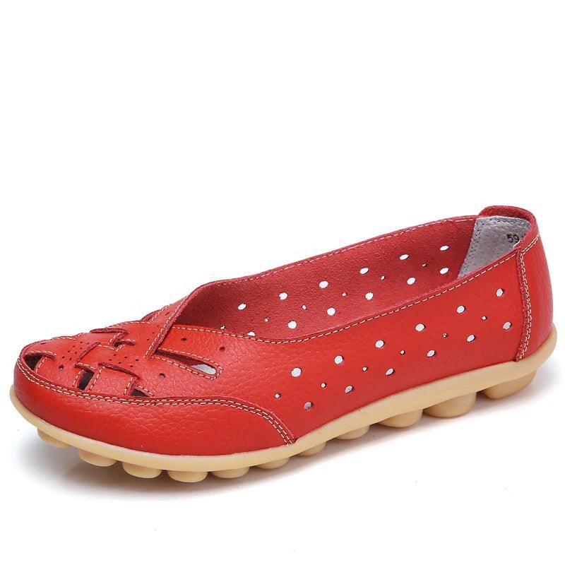 Mocassim Feminino Liora em Couro Rachado