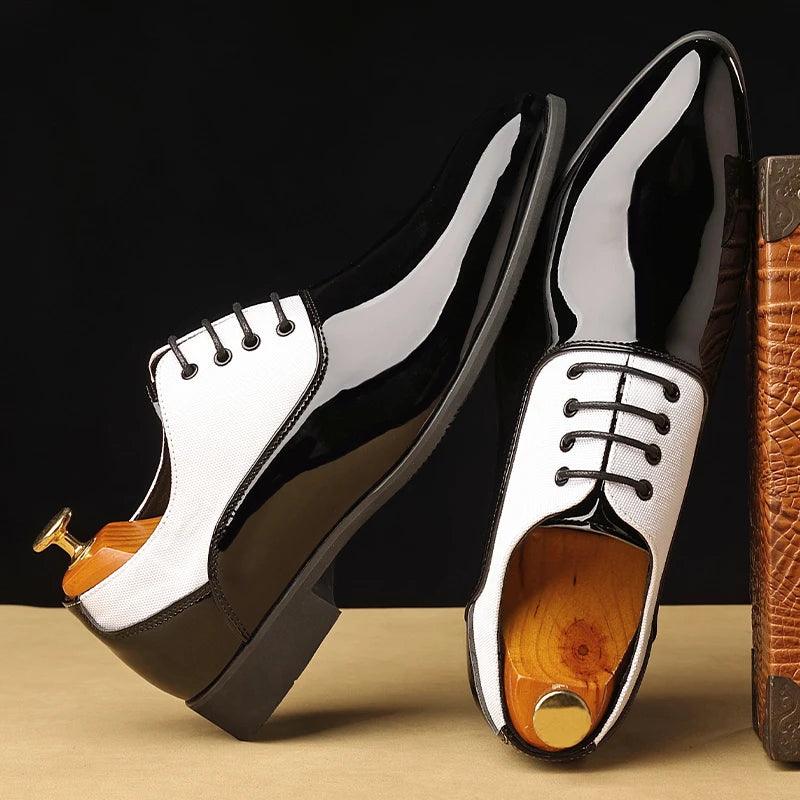 Sapato Oxford Masculino Social de Couro Envernizado Luxo