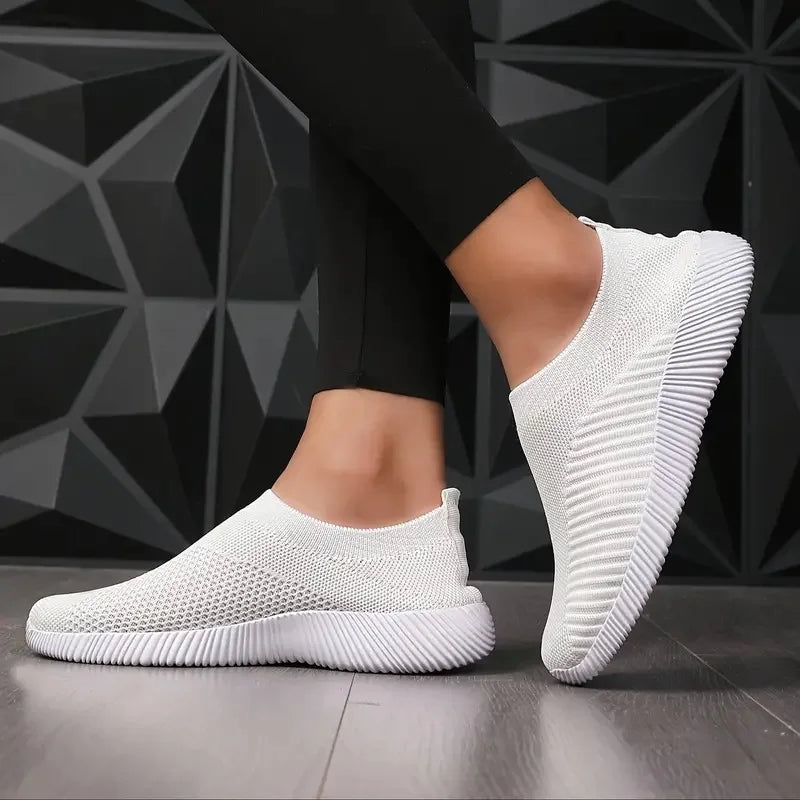 Tênis Feminino Casual Malha Respirável Leve Para Caminhada E Corrida