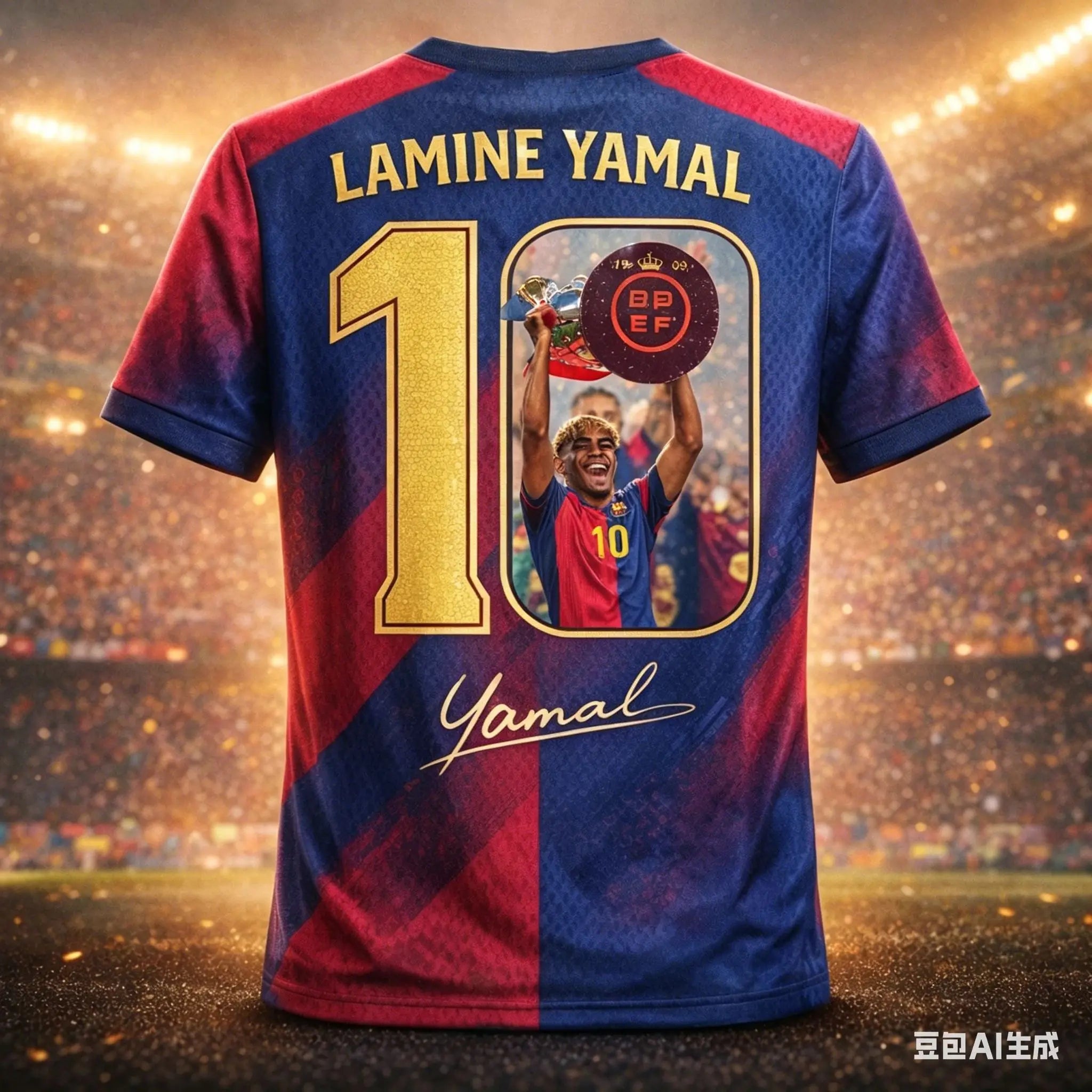 Camisa Masculina Esportiva T-Shirt Estampa 3D Superestrela Lamine Yamal